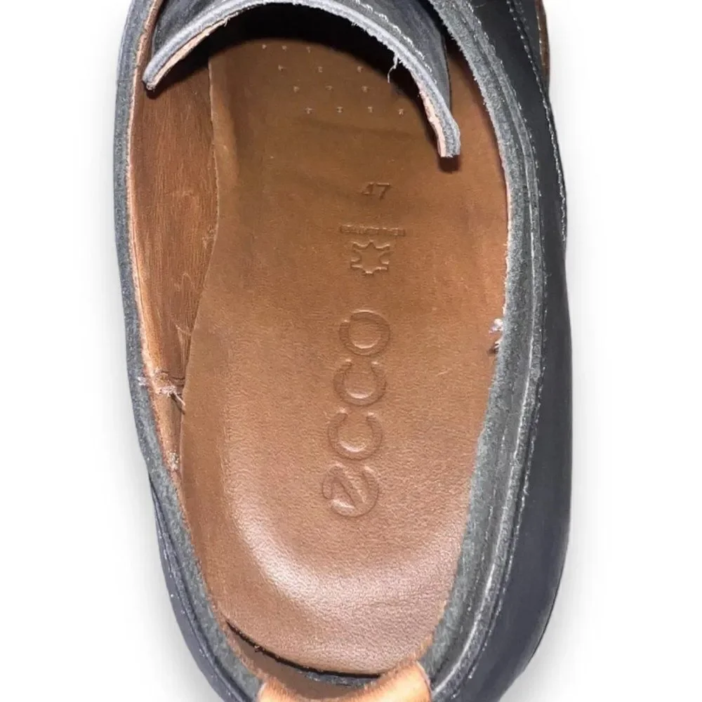 Ecco‎ Kenton Derby Tie Black Leather Oxfords Men's 13.5